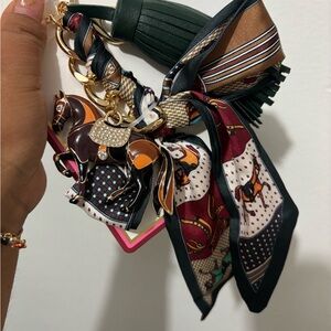 Pipers K Horse Chic Bag Charm & Keychain with Scarf Accent